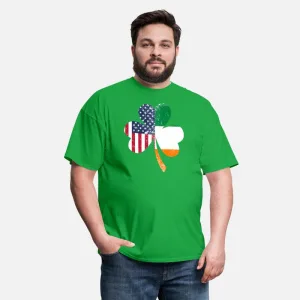 America Ireland Shamrock Flagmens St Patrick's Day Mens T-Shirt