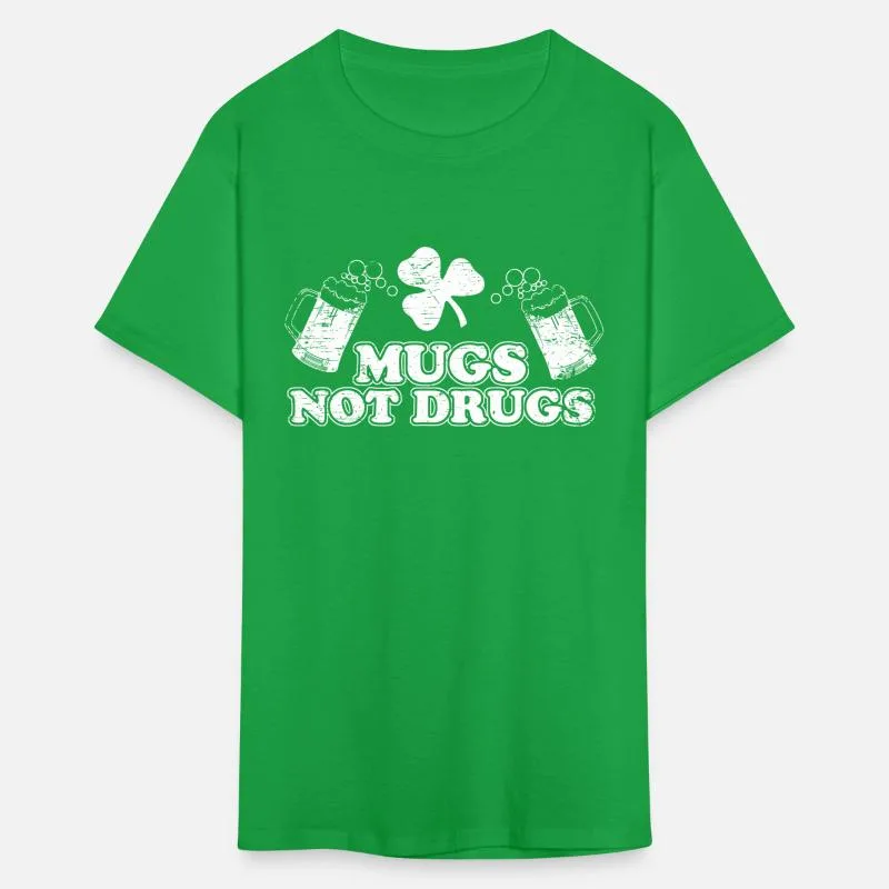 Mugs Not Drugs St Patrick's Day Mens T-Shirt