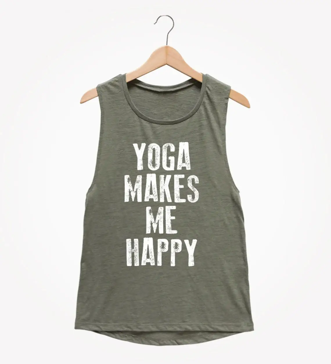 Yoga Makes Me Happy Muscle Tee